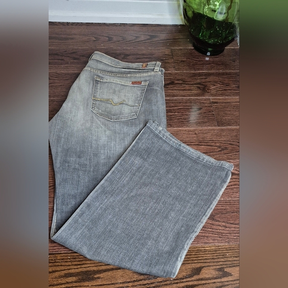 7 For All Mankind Men's Relaxed Fit Jeans in Gray - Picture 7 of 11
